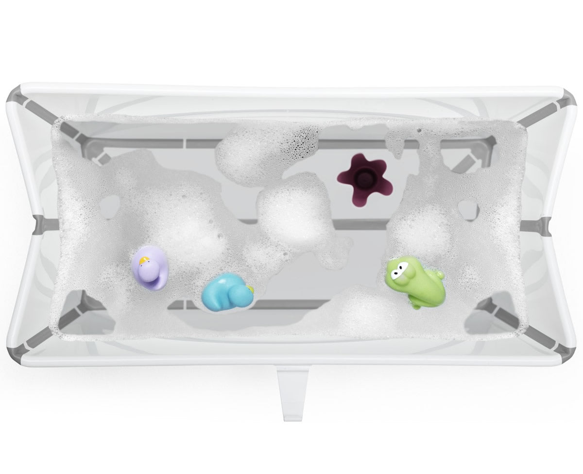 Stokke Flexi Bath Heat Sensitive Tub + Newborn Support - White