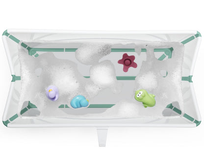 Stokke Flexi Bath Heat Sensitive Tub + Newborn Support - White Aqua