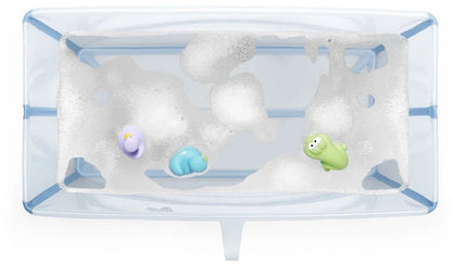 Stokke Flexi Bath X-Large Heat Sensitive Tub + Newborn Support - Ocean Blue