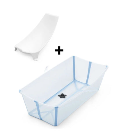 Stokke Flexi Bath X-Large Heat Sensitive Tub + Newborn Support - Ocean Blue