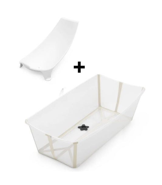 Stokke Flexi Bath X-Large Heat Sensitive Tub + Newborn Support - Sandy Beige