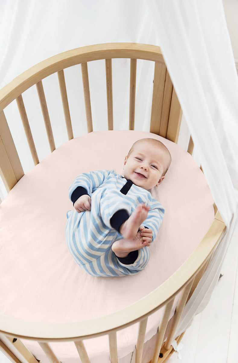 Stokke Sleepi Mini Fitted Sheet - Peachy Pink