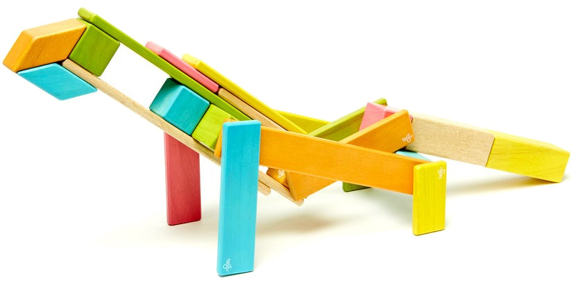 Tegu 24 Piece Magnetic Blocks Set - Tegu Tints