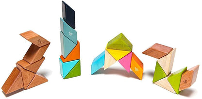 Tegu Pocket Pouch Prism 6 Piece Magnetic Blocks - Nelson