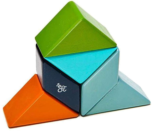 Tegu Pocket Pouch Prism 6 Piece Magnetic Blocks - Nelson