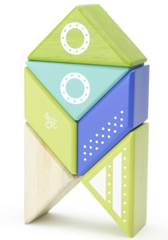 Tegu Travel Pals 6 Piece Magnetic Blocks - Spaceship