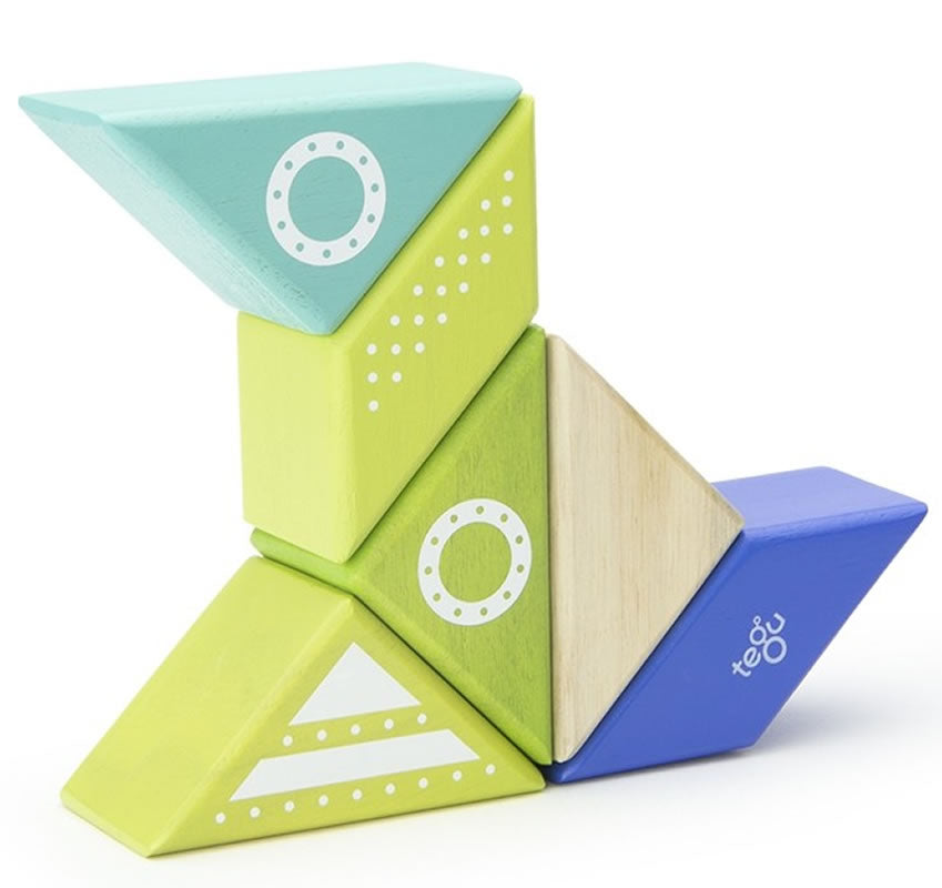 Tegu Travel Pals 6 Piece Magnetic Blocks - Spaceship