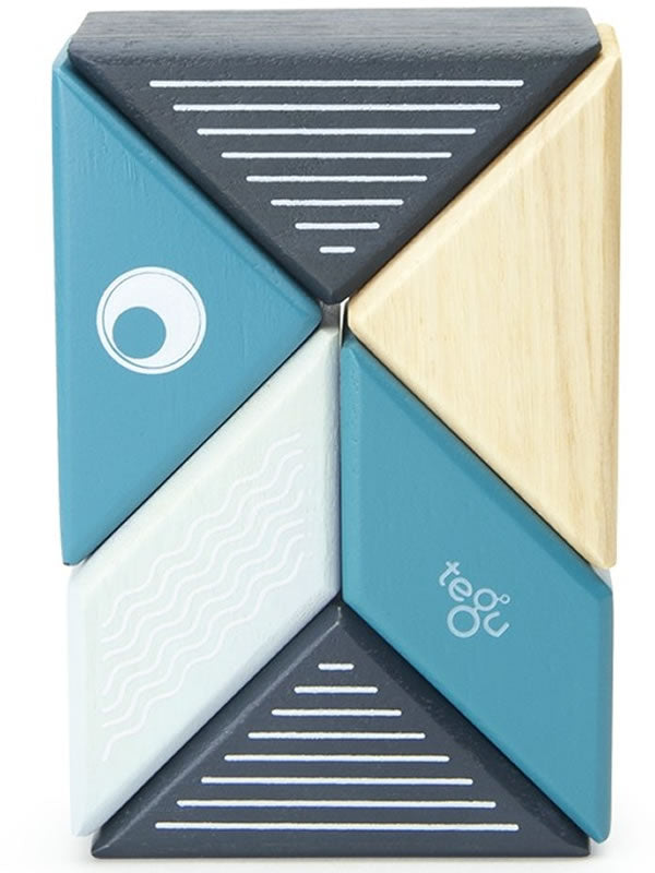 Tegu Travel Pals 6 Piece Magnetic Blocks - Whale