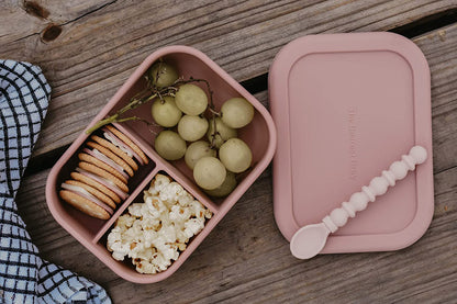 The Dearest Grey Silicone Bento Box - Rosewood