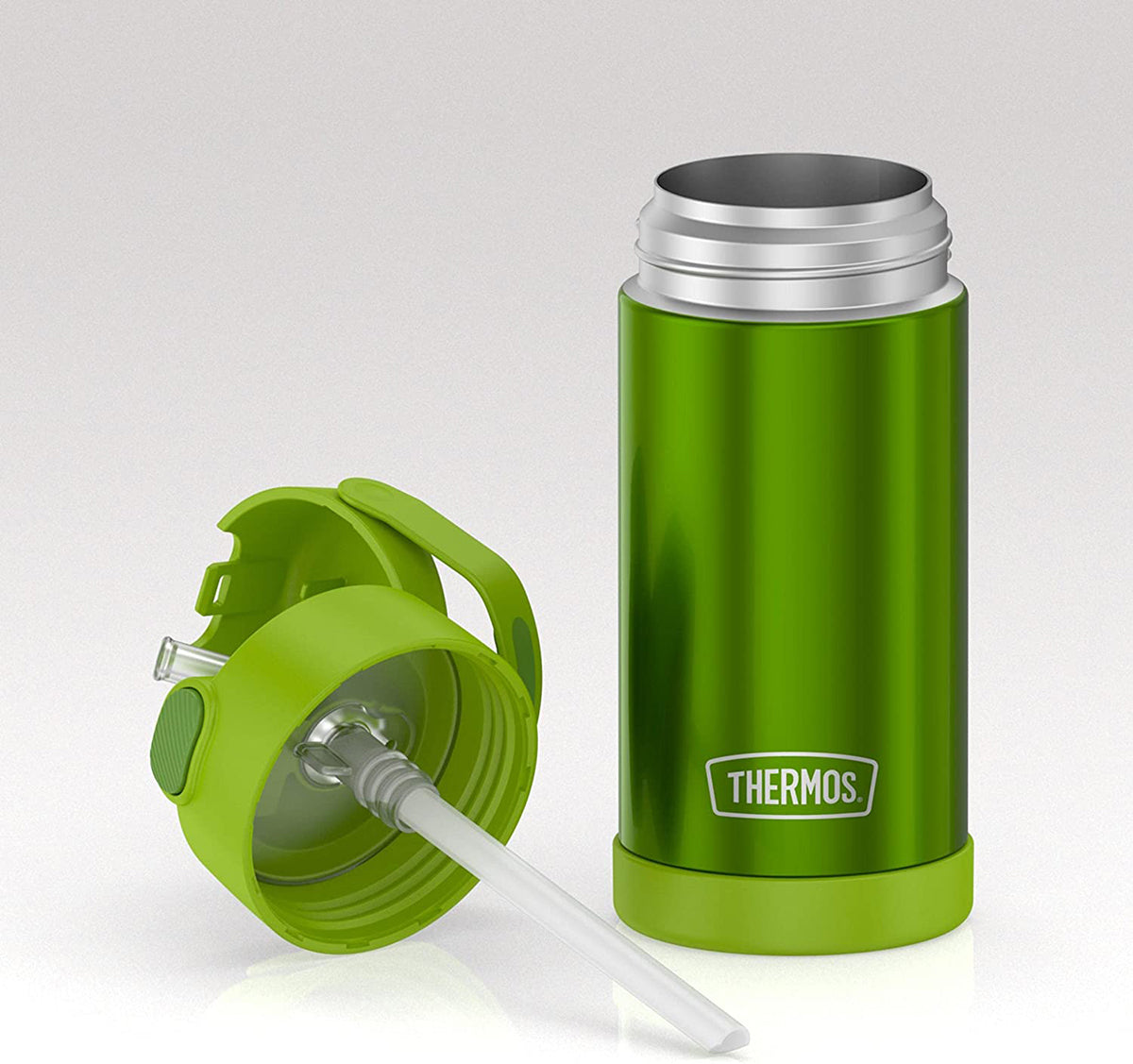 Thermos FUNtainer Vacuum Insulated Stainless Steel Straw Water Bottle 12oz - Lime