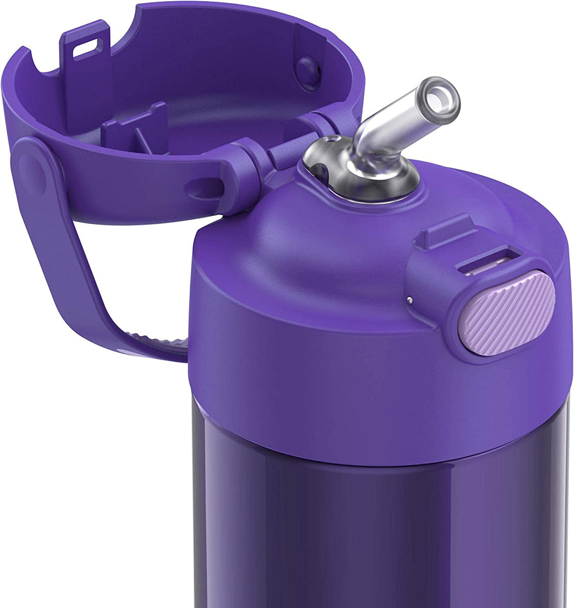 Thermos FUNtainer Vacuum Insulated Stainless Steel Straw Water Bottle 12oz - Purple