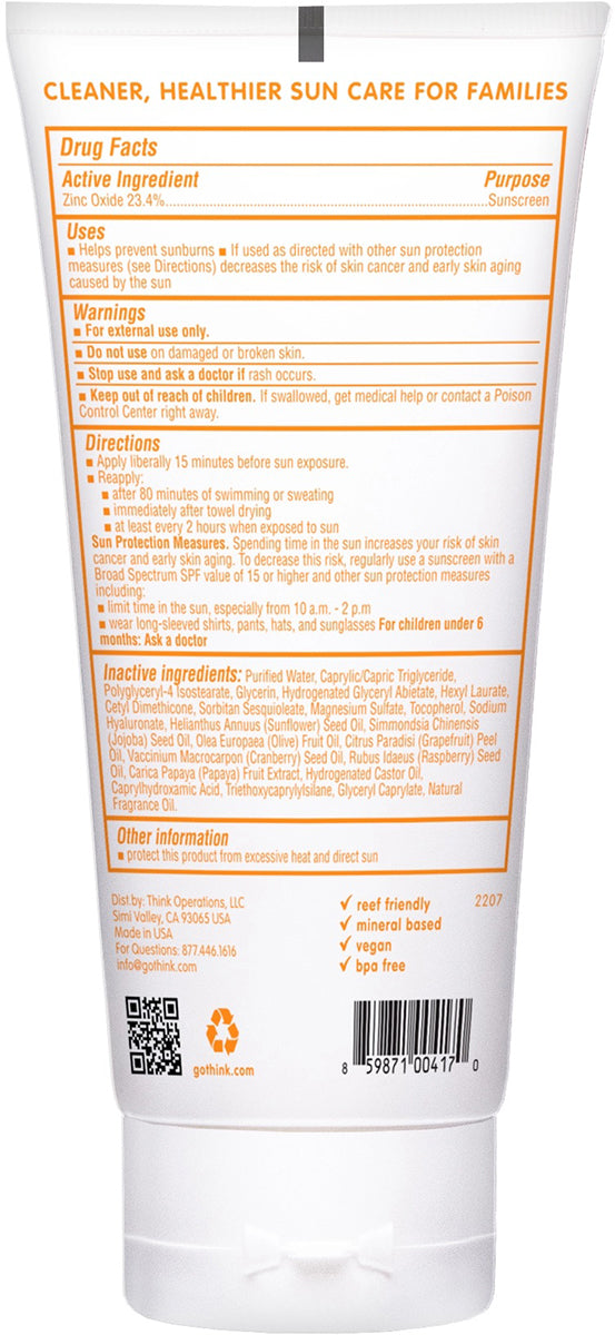 ThinkBaby Safe Sunscreen SPF 50+, 6oz