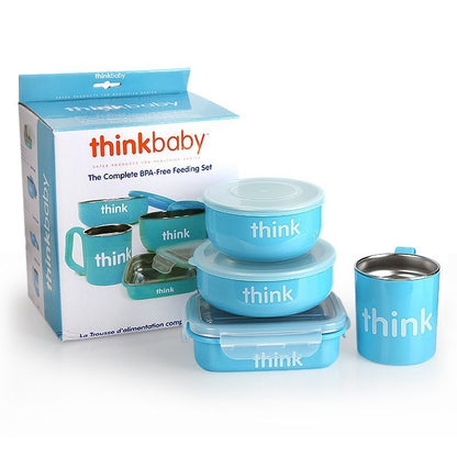 ThinkBaby The Complete BPA Free Feeding Set - Light Blue