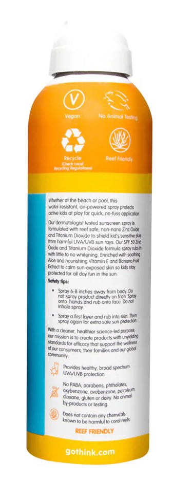 ThinkSport Kids All Sheer Mineral Sunscreen Spray SPF 50, 6oz