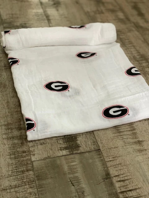 Three Little Anchors College Swaddle Blanket - Georgia Bulldogs