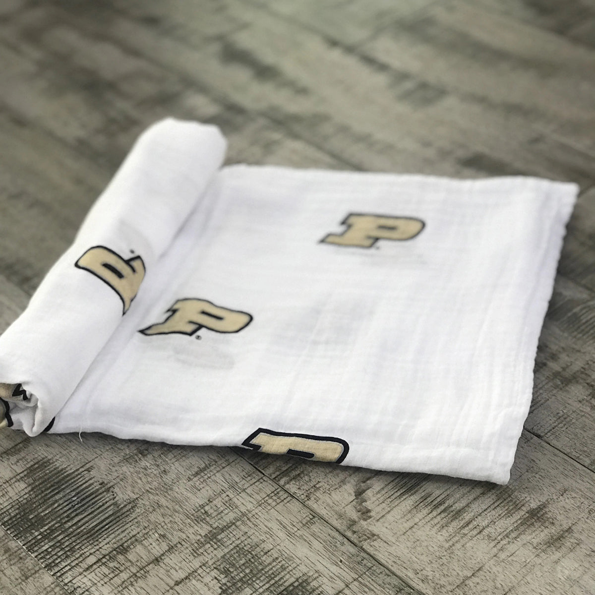 Three Little Anchors College Swaddle Blanket - Purdue Boilermakers