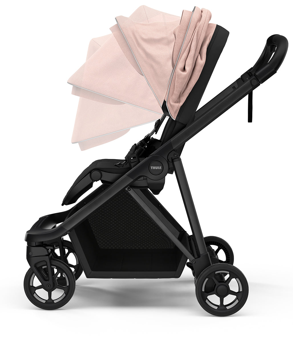 Thule Shine Stroller + Bassinet Bundle - Misty Rose / Black