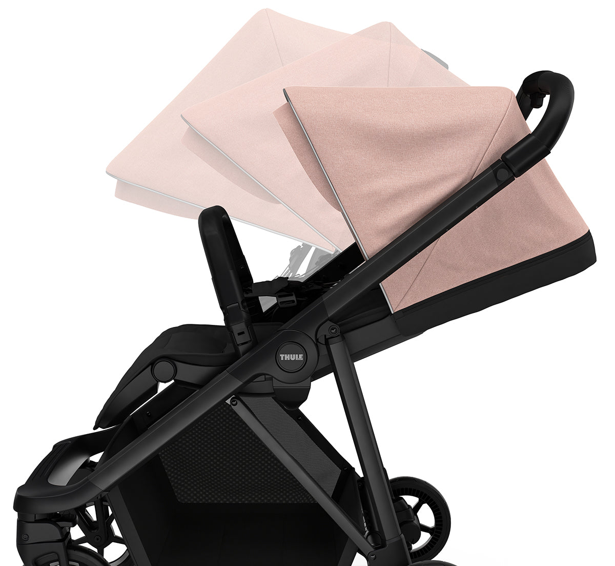 Thule Shine Stroller + Bassinet Bundle - Misty Rose / Black