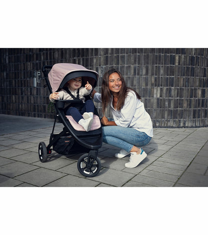 Thule Spring Stroller + Cup Holder Bundle - Misty Rose