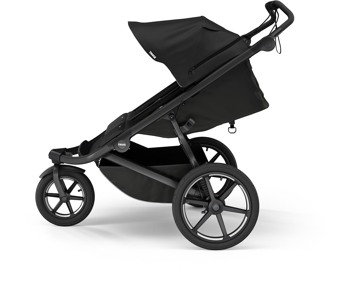 Thule Urban Glide 3 Double Jogging Stroller + Bassinet Bundle - Black