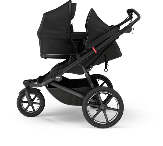 Thule Urban Glide 3 Double Jogging Stroller + Bassinet Bundle - Black