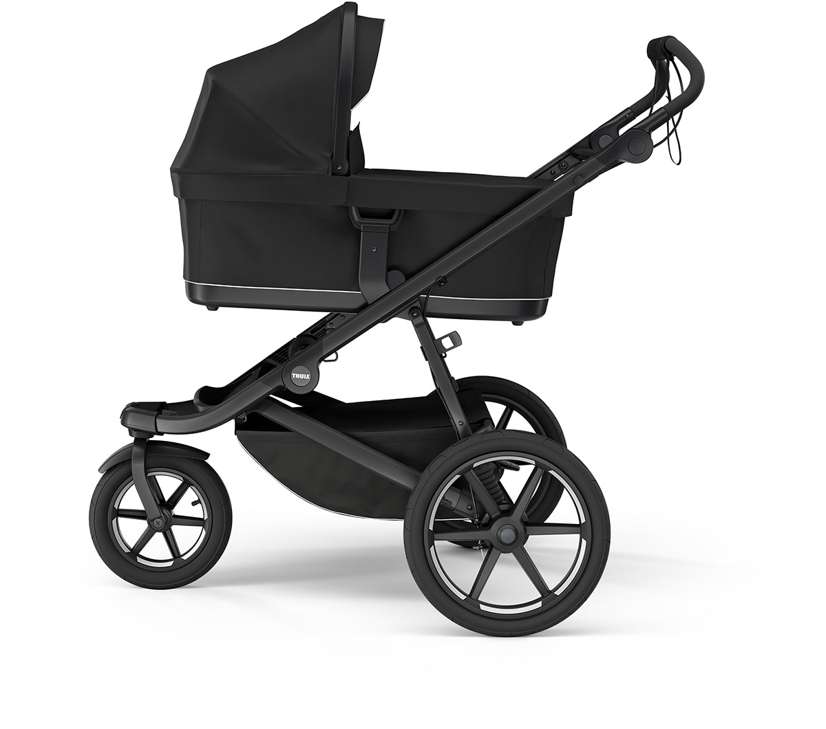 Thule Urban Glide 3 Single Jogging Stroller + Bassinet Bundle - Black