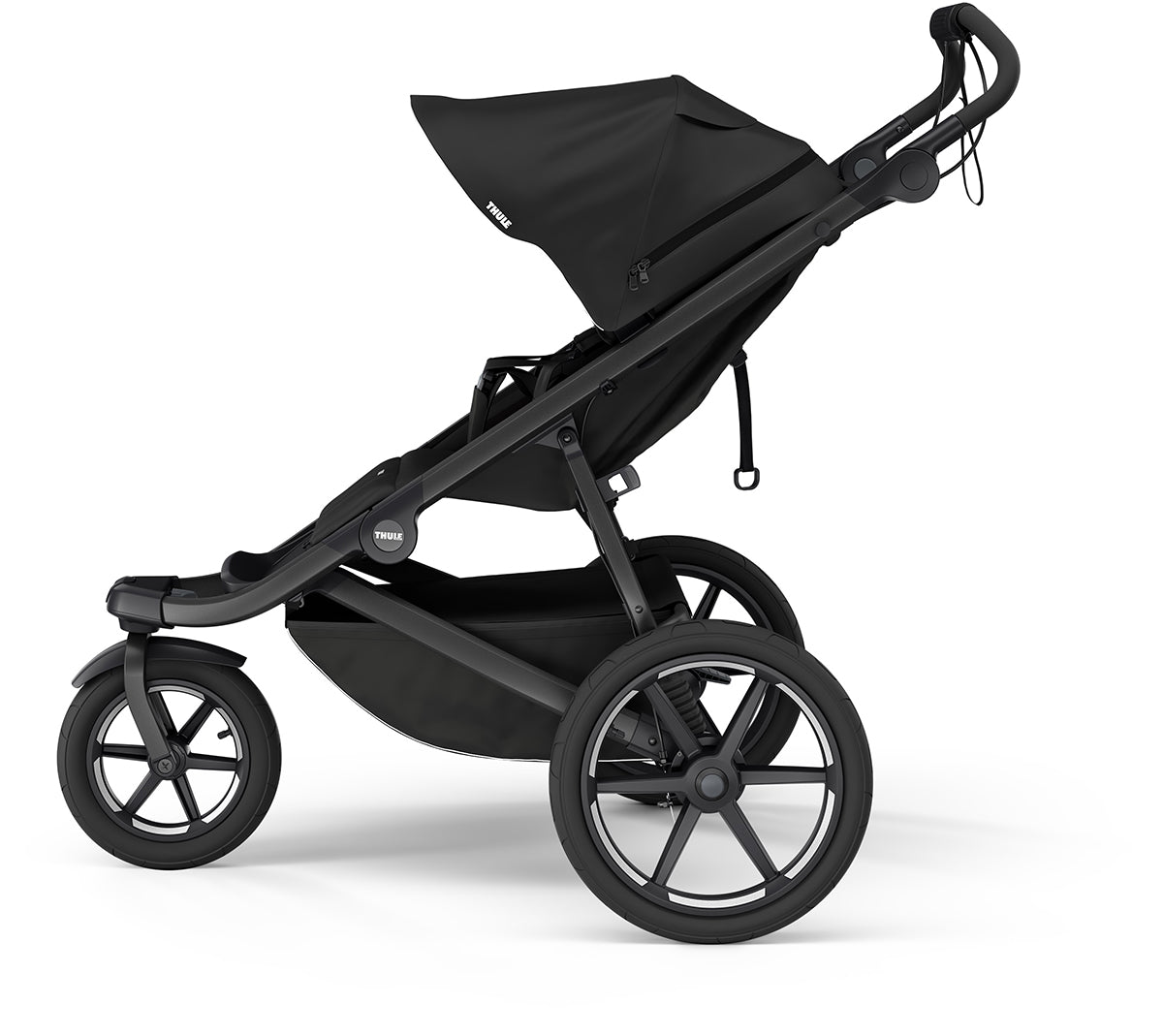 Thule Urban Glide 3 Single Jogging Stroller + Bassinet Bundle - Black