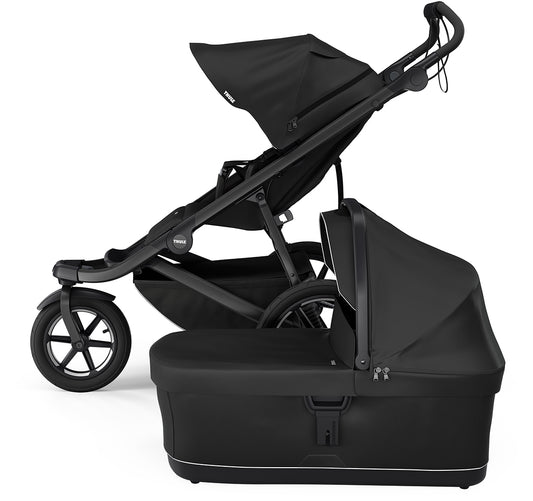 Thule Urban Glide 3 Single Jogging Stroller + Bassinet Bundle - Black