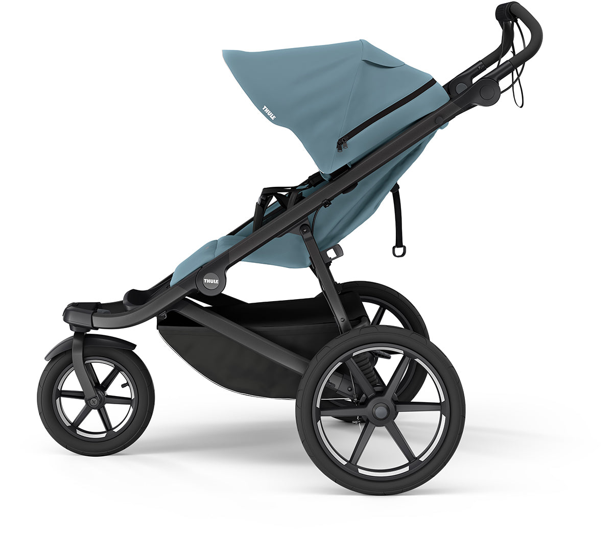 Thule Urban Glide 3 Single Jogging Stroller + Bassinet Bundle - Mid-Blue