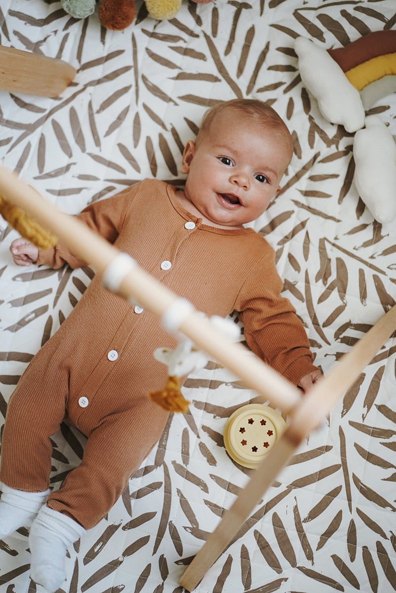 Toddlekind Quilted Cotton Reversible Playmat - Tan