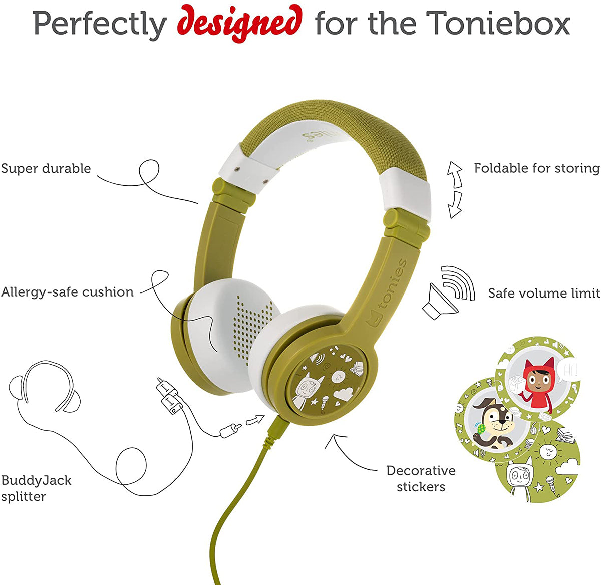 Tonies Headphones - Green (3y+)