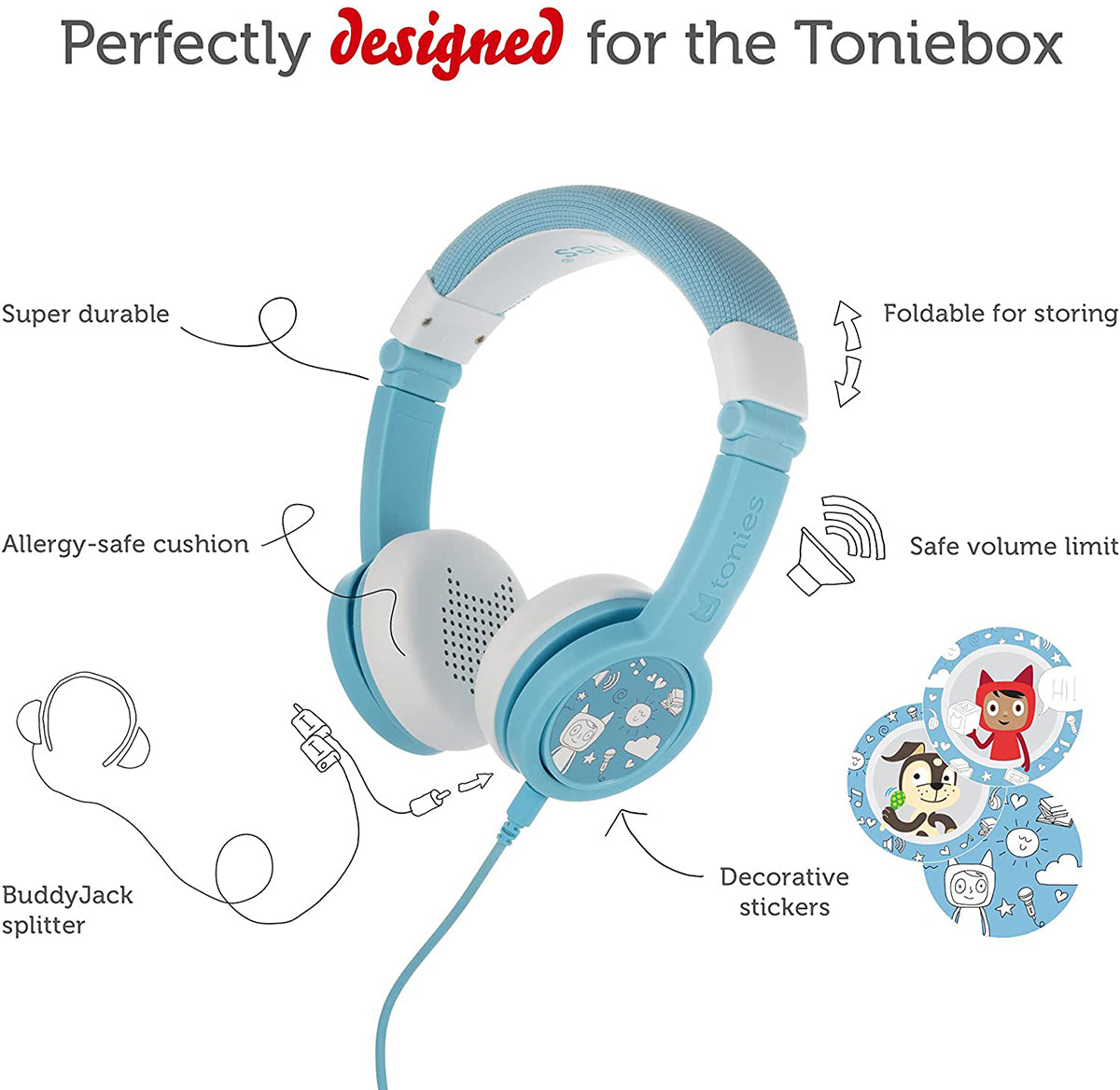 Tonies Headphones - Light Blue (3y+)