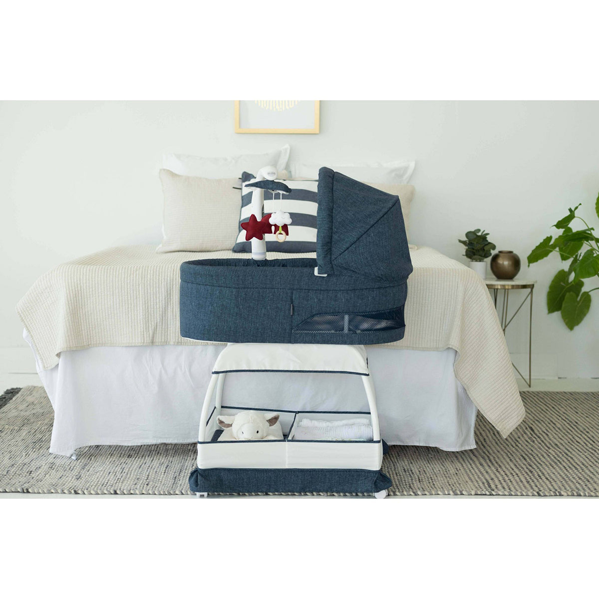 TruBliss Sweetli Nurture Bassinet - Denim Melange