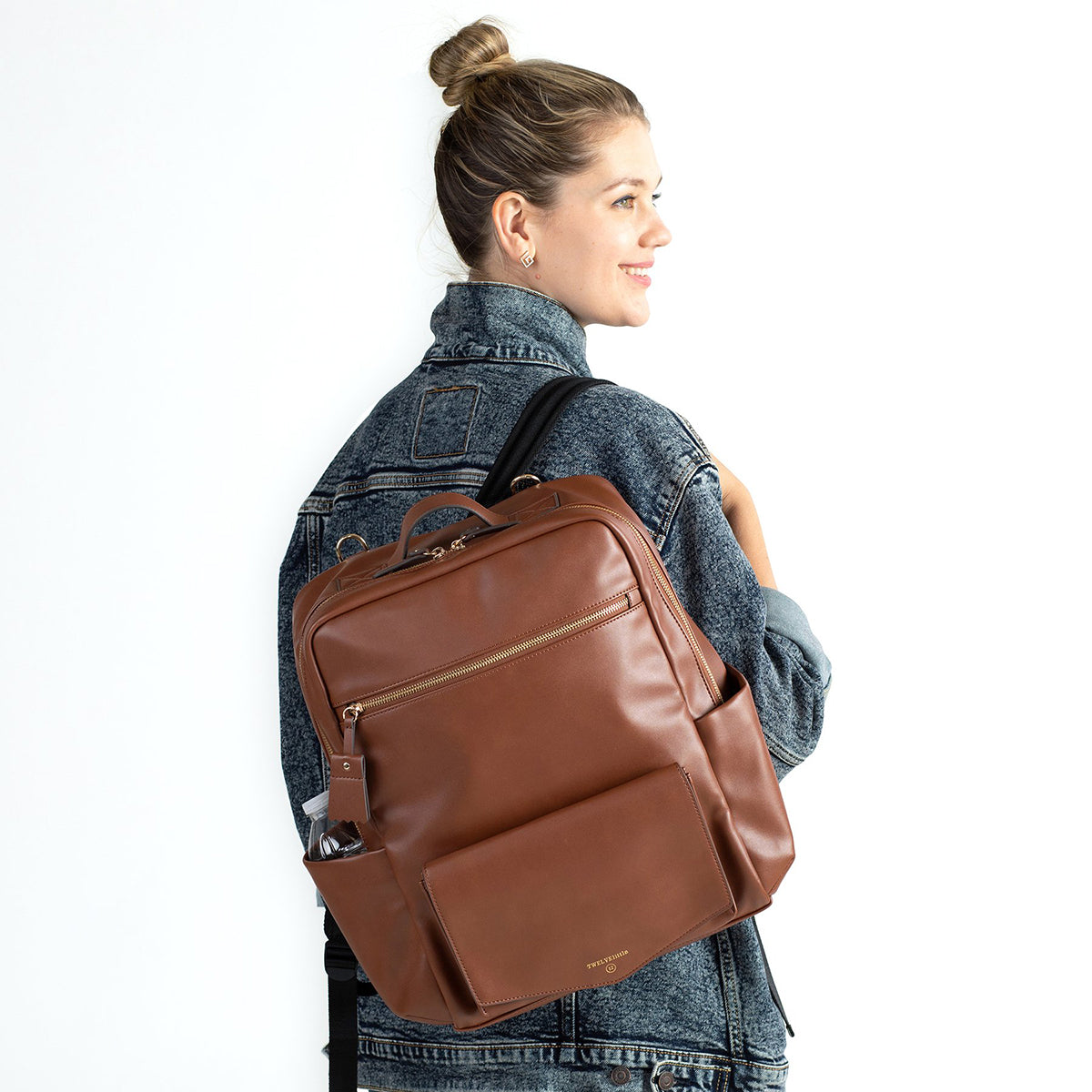 TWELVElittle Peek-a-boo Backpack Diaper Bag - Toffee