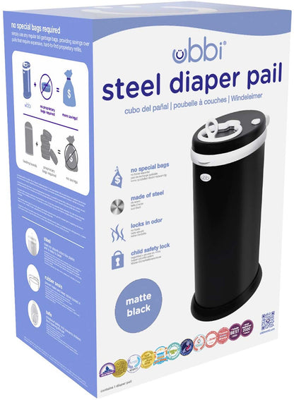 Ubbi Diaper Pail - Matte Black