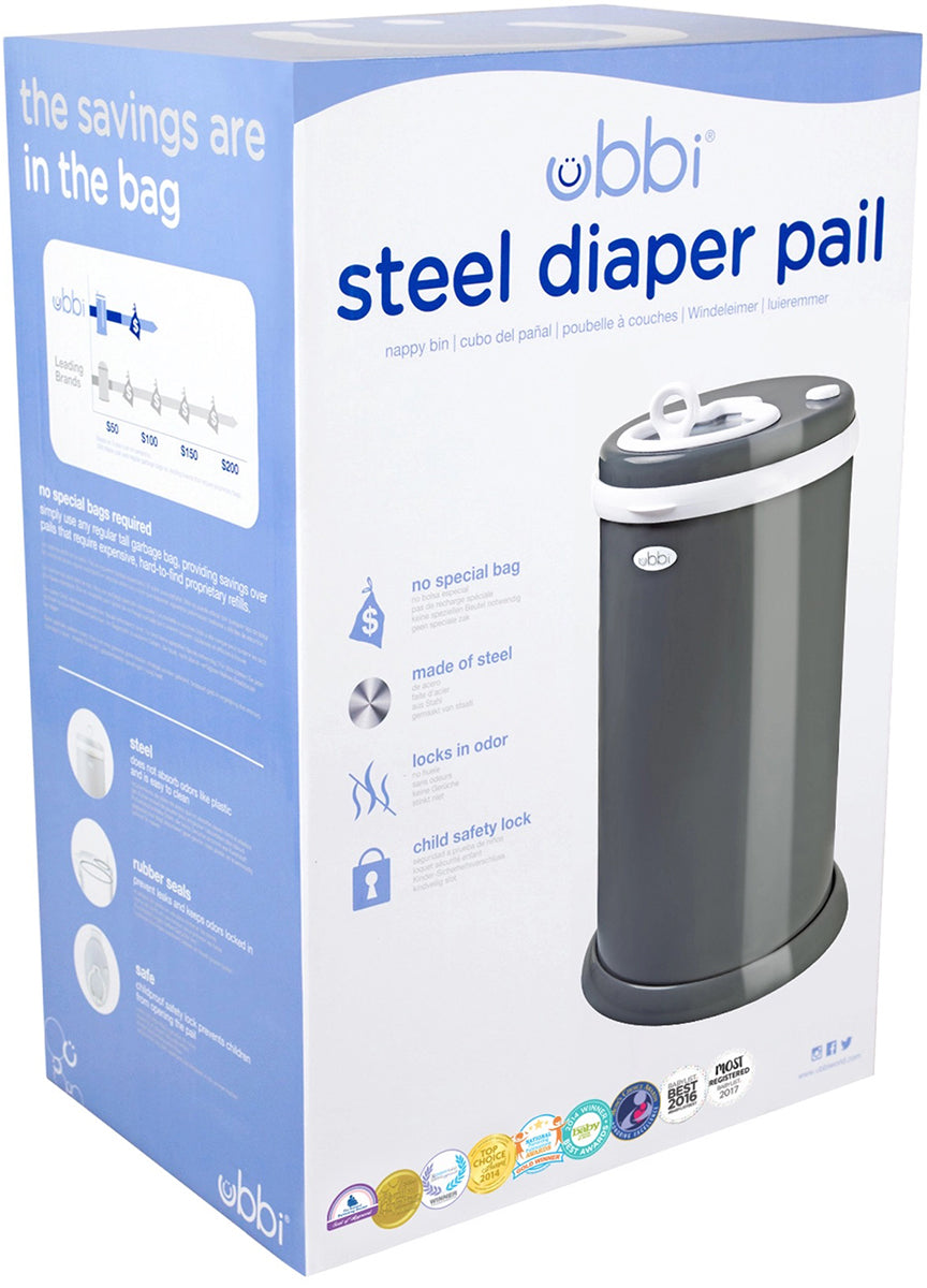 Ubbi Diaper Pail - Slate