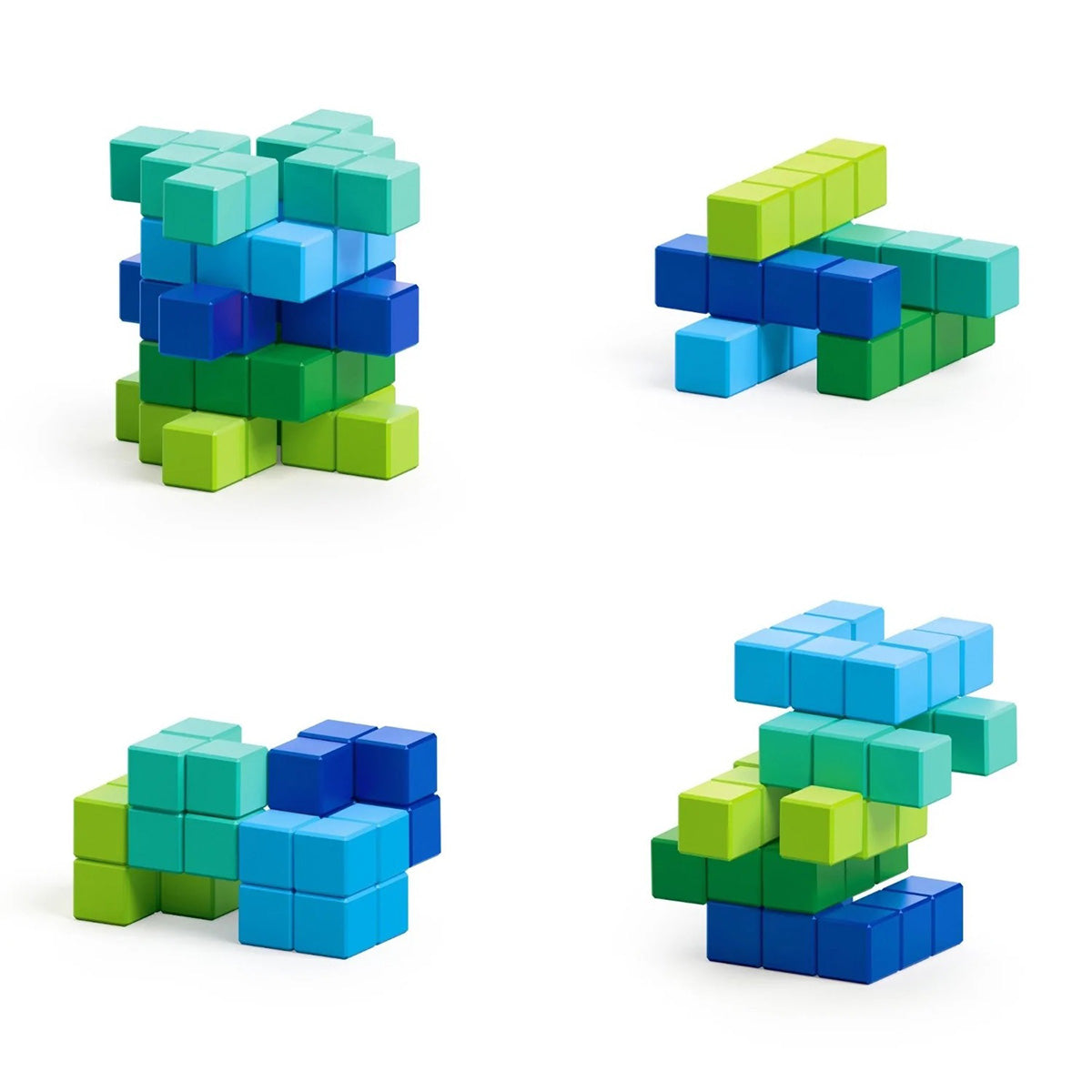 Ukidz PIXIO Abstract Series AMPHIBIO - 60 Magnetic Blocks in 5 Colors