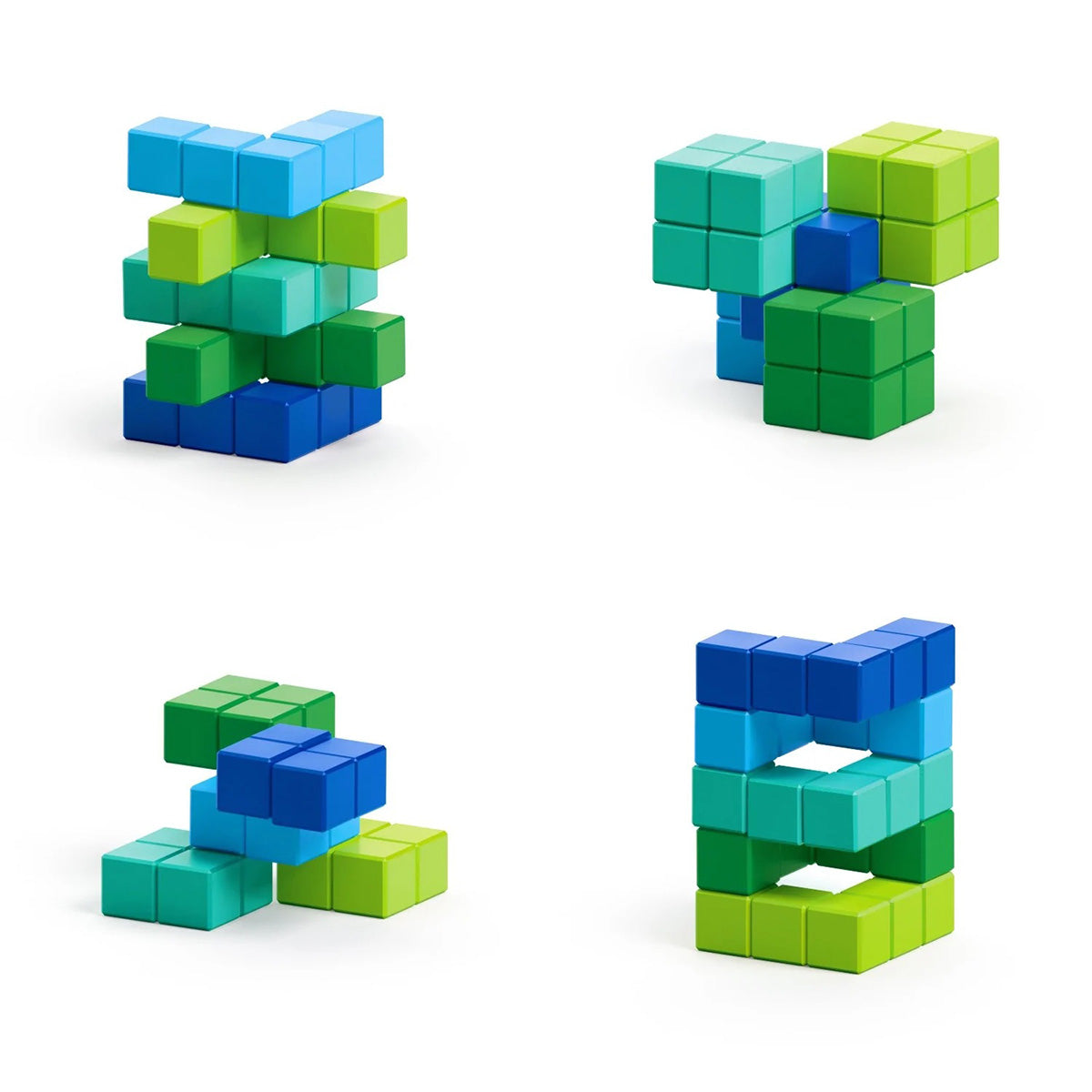 Ukidz PIXIO Abstract Series AMPHIBIO - 60 Magnetic Blocks in 5 Colors