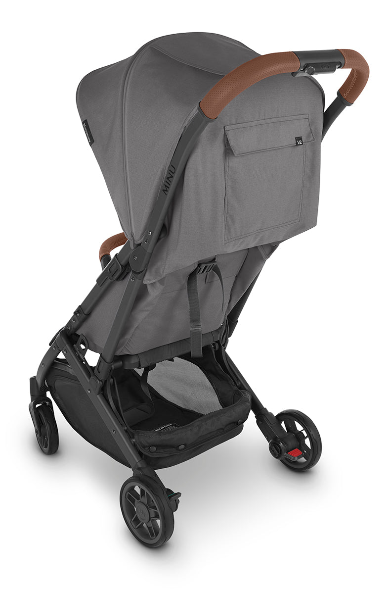 UPPAbaby MINU V2 Compact Stroller - Greyson (Charcoal Melange / Carbon / Saddle Leather)