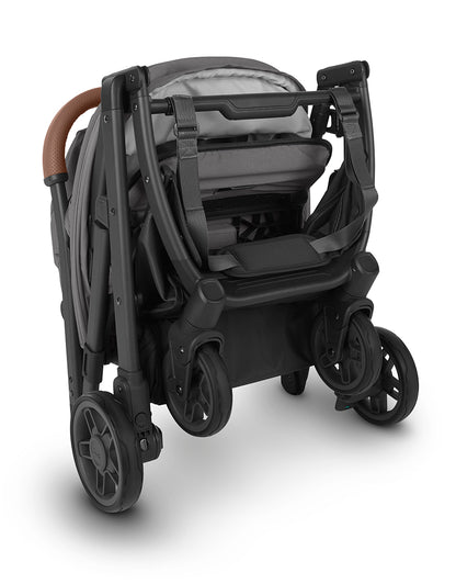 UPPAbaby MINU V2 Compact Stroller - Greyson (Charcoal Melange / Carbon / Saddle Leather)