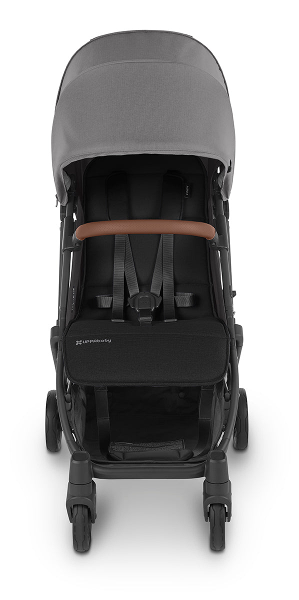 UPPAbaby MINU V2 Compact Stroller - Greyson (Charcoal Melange / Carbon / Saddle Leather)