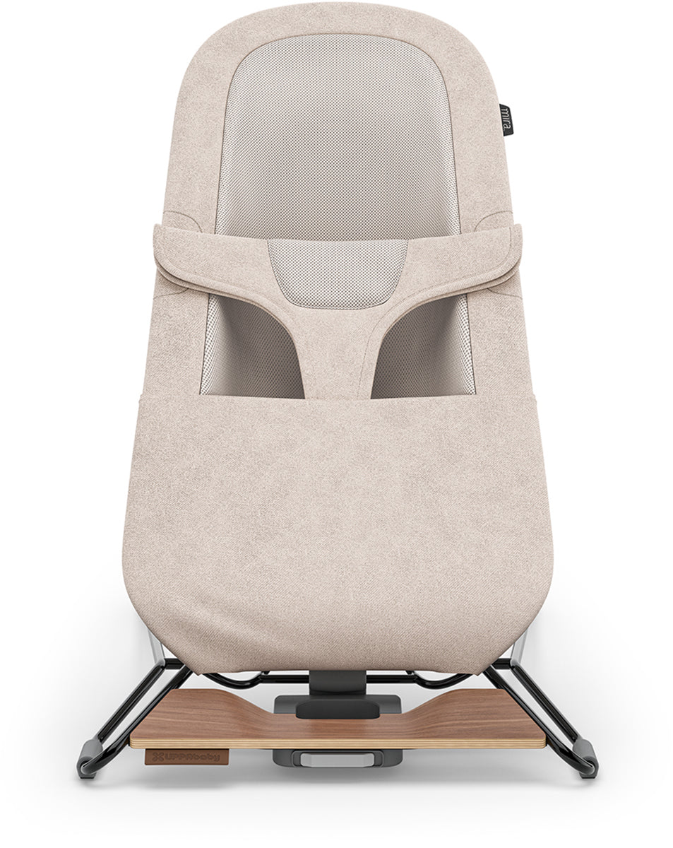 UPPAbaby Mira 2-in-1 Bouncer and Seat - Charlie (Sand Melange / Black Frame / Walnut Wood)