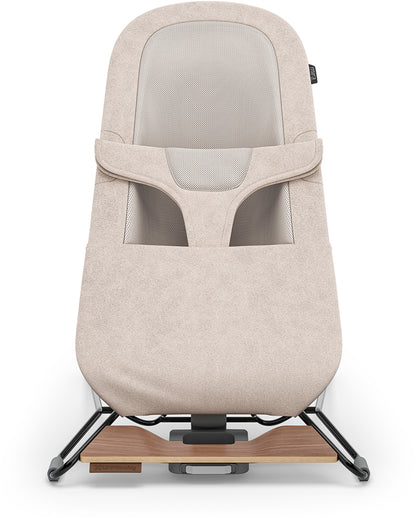 UPPAbaby Mira 2-in-1 Bouncer and Seat - Charlie (Sand Melange / Black Frame / Walnut Wood)