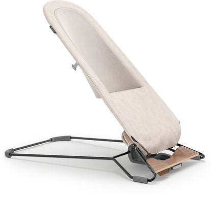 UPPAbaby Mira 2-in-1 Bouncer and Seat - Charlie (Sand Melange / Black Frame / Walnut Wood)