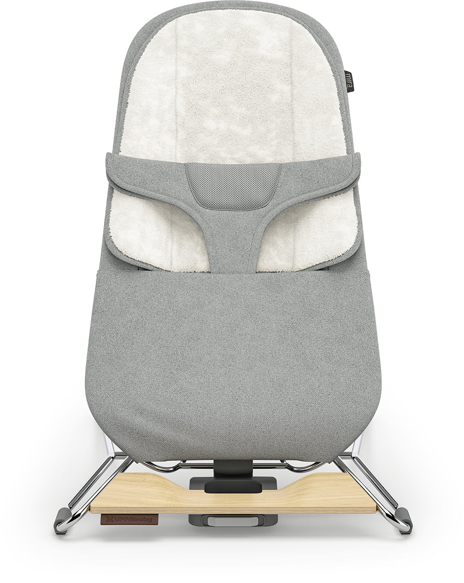 UPPAbaby Mira 2-in-1 Bouncer and Seat - Stella (Grey Melange / Silver Frame / Maple Wood)