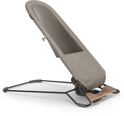 UPPAbaby Mira 2-in-1 Bouncer and Seat - Wells (Dark Taupe Melange / Black Frame / Walnut Wood)