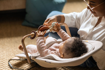 UPPAbaby Mira Bouncer Toy Bar - Wonder Wheel (Multicolor / Walnut Wood)