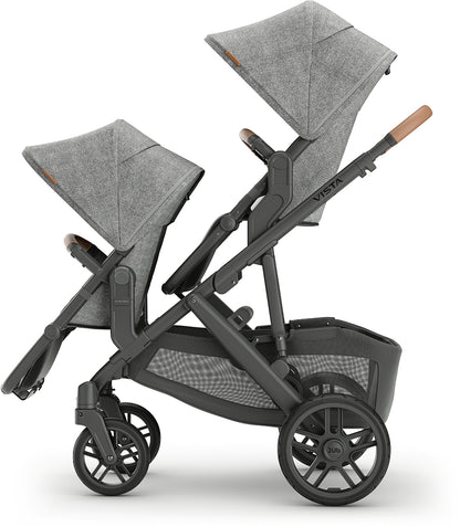 UPPAbaby VISTA V2 Double Stroller Bundle with Rumble Seat V2+ - Greyson