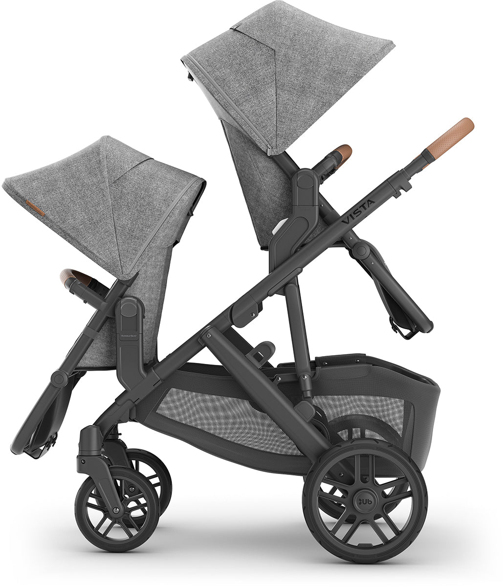 UPPAbaby VISTA V2 Double Stroller Bundle with Rumble Seat V2+ - Greyson