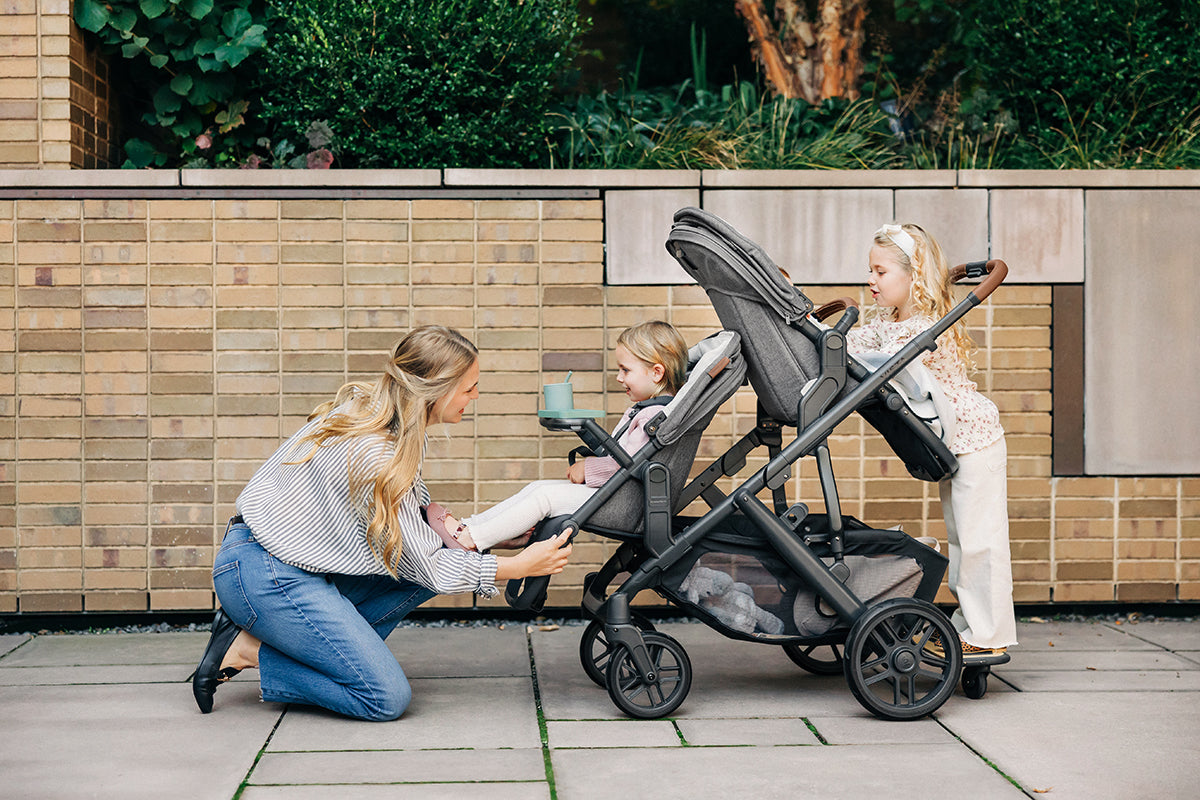 UPPAbaby VISTA V2 Double Stroller Bundle with Rumble Seat V2+ - Greyson